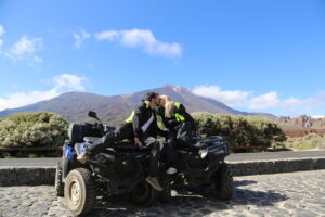 Two people kissing on Mount Teide, Tenerife